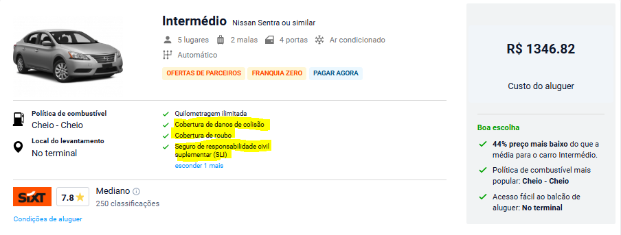 Seguro básico Discover Cars