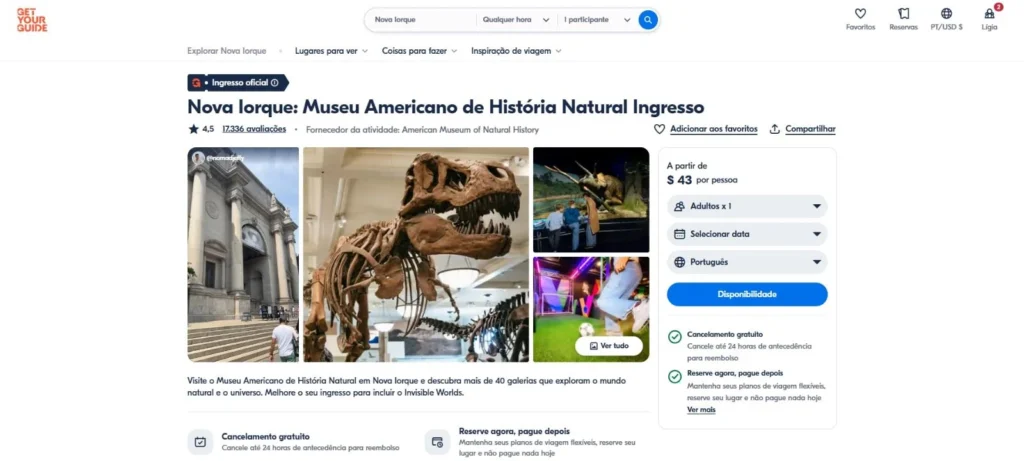 Museu de História Natural de Nova York vale a pena?