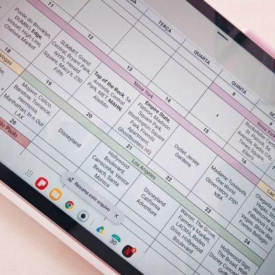 Todo artigo começa muito antes da publicação. Esse foi o roteiro que usamos durante uma das nossas viagens pelos Estados Unidos, reunindo atrações, horários e tudo o que queríamos viver ao longo de 17 dias.